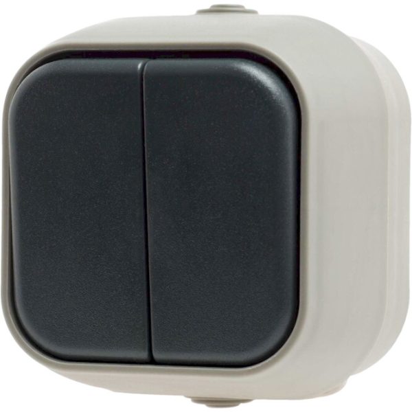 Geyer Διακόπτης K/R εξωτερικός γκρι IP54 H2-B210M