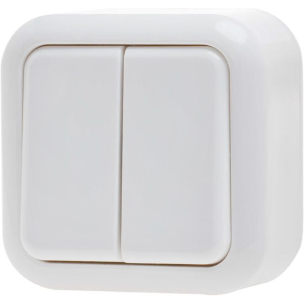 Geyer Διακόπτης 2πλός A/R λευκός IP20 H3-A220M
