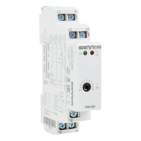 Geyer Επιτηρητής τάσης με ουδ. 3Φ 3x400/230V HRN-55N