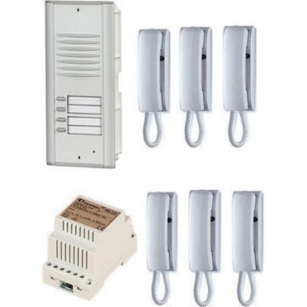 Farfrisa kit θυροτηλεφώνου 6 διαμερισμάτων KIT6V
