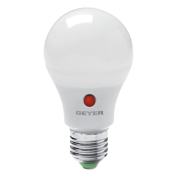 Geyer λαμπτήρας LED Κλασική 9W E27 4000K με Sensor Ημέρα/Νύχτα LACE279DN