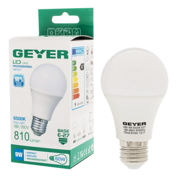 Geyer λαμπτήρας LED Κλασσική 9W E27 6500K LADE279S - Image 3