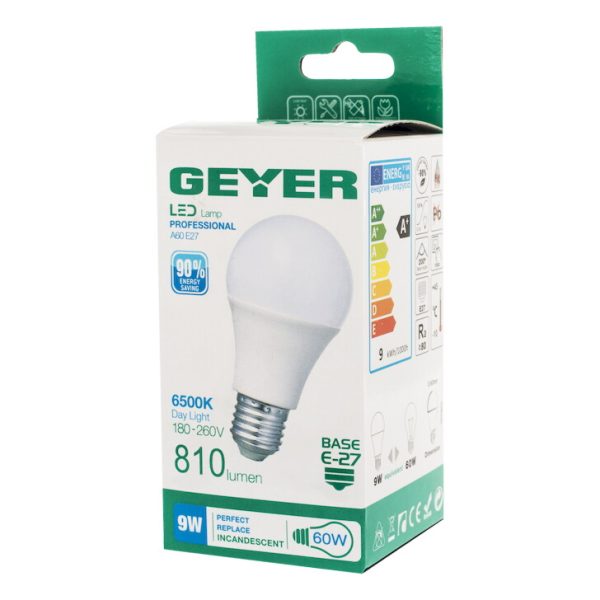 Geyer λαμπτήρας LED Κλασσική 9W E27 6500K LADE279S - Image 2