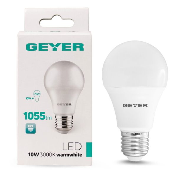 Geyer λαμπτήρας LED Κλασική 9.5W E27 3000K LAWE2710E