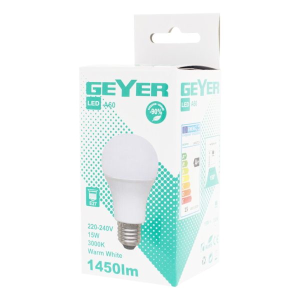 Geyer λαμπτήρας LED Κλασσική 15W Ε27 3000K LAWE2715 - Image 2
