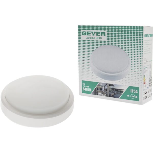 Geyer Απλίκα LED 8W 4000K Φ155 IP54 LBL18C8