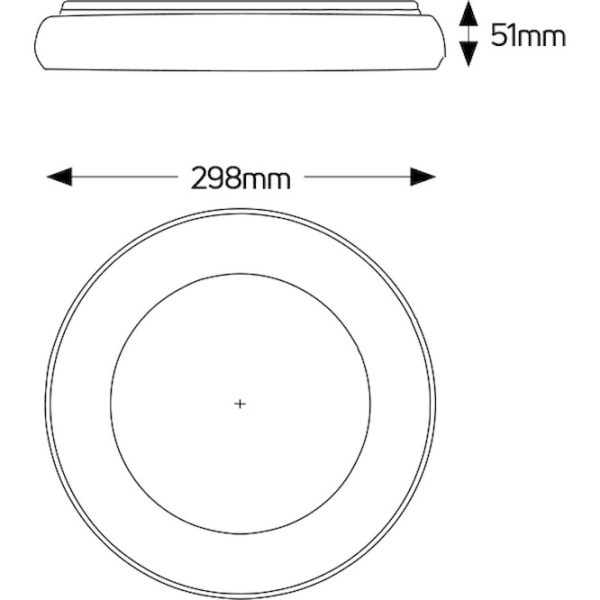Geyer Φωτιστικό LED οροφής επίτοιχο 25W 3000K μαύρο LCBW3025W - Image 3