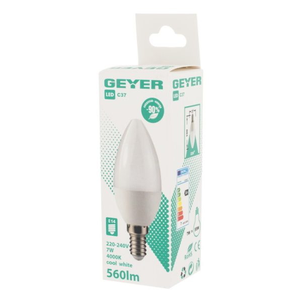 Geyer λαμπτήρας Led Κερί 7W E14 4000K LCCE147