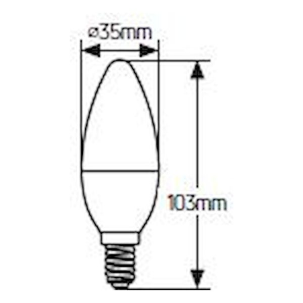 Geyer λαμπτήρας LED Κερί 2.5W E14 6500K LCDE143E - Image 3