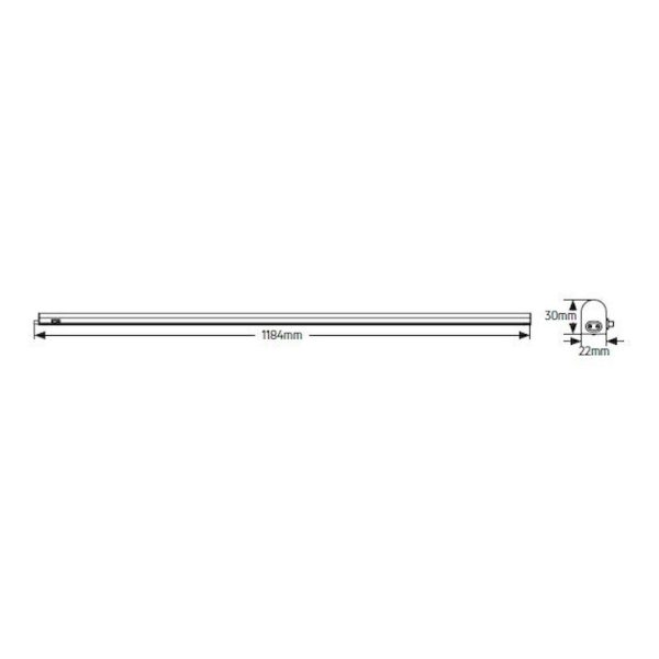 Γραμμικό φωτιστικό Geyer LCT5120 14W 4000K 1.20cm - Image 3
