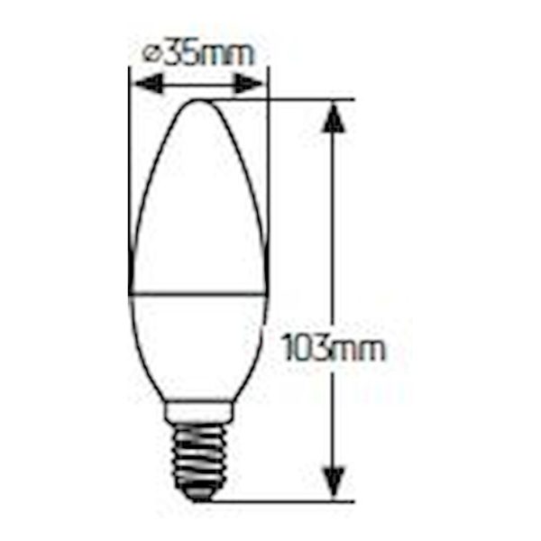 Geyer λαμπτήρας LED Κερί 4.5W E14 3000K LCWE145E - Image 2