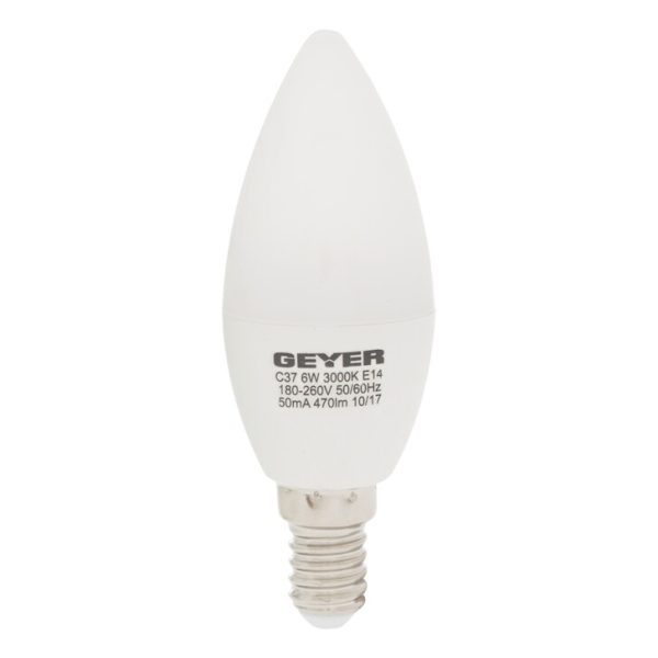 Geyer λαμπτήρας LED E14 6W 3000K dimmable LCWE146SD