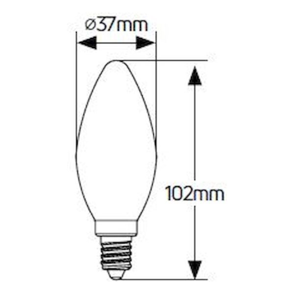 Geyer λαμπτήρας LED Κερί 6W E14 3000K LCWE146S - Image 3