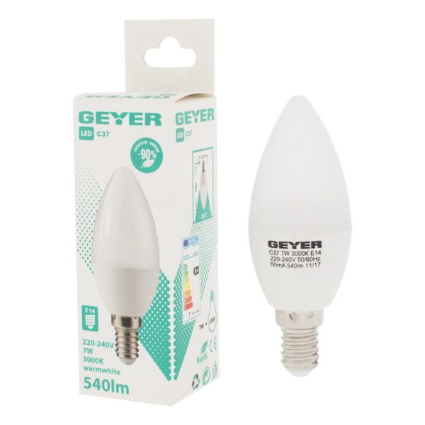 Geyer λαμπτήρας Led Κερί 7W E14 3000K LCWE147 - Image 2