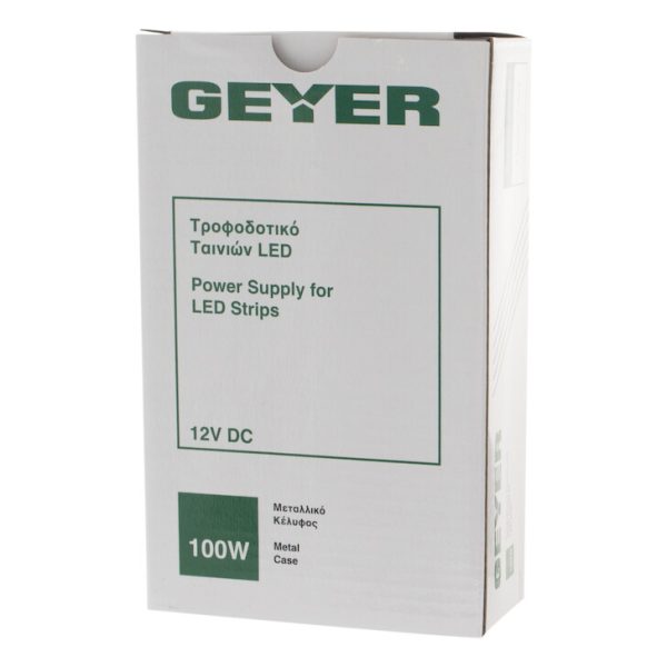 Geyer Τροφοδοτικό 100W 12V DC IP20 LD100M