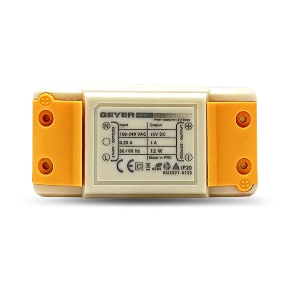 Τροφοδοτικό Geyer IP40 12W 12V DC LD12P - Image 2