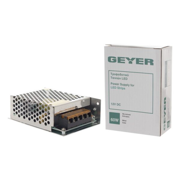 Geyer Τροφοδοτικό 60W 12V DC IP20 LD60M - Image 2
