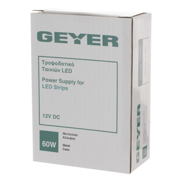 Geyer Τροφοδοτικό 60W 12V DC IP20 LD60M