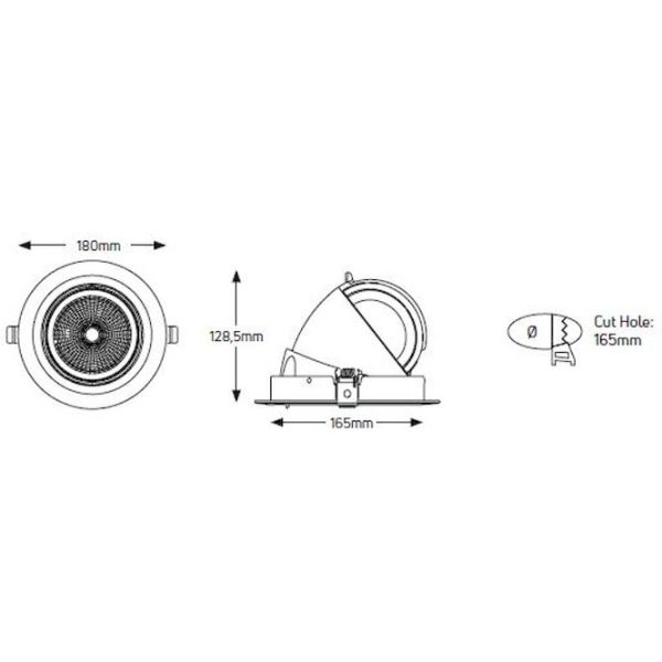 Geyer Φωτιστικό LED Downlight 35W 3000Κ 60° LDLW16535S60W - Image 2