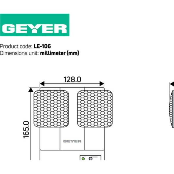 Geyer LED Φωτιστικό ασφαλείας με 2 οθόνες φωτισμού 5W 6500K LE-106 - Image 3