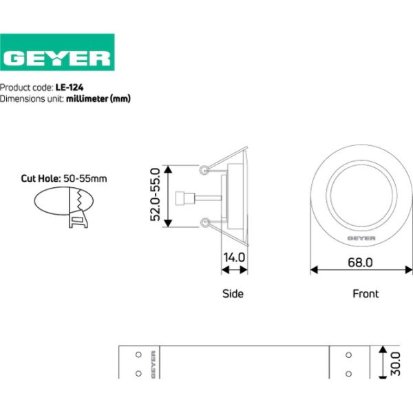 Geyer LED Φωτιστικό ασφαλείας tube 5W 6500K LE-124 - Image 3