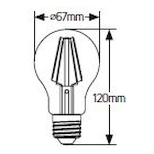 Geyer λαμπτήρας LED Κλασική Filament Α70 12W E27 4000K LFAC2712 - Image 3