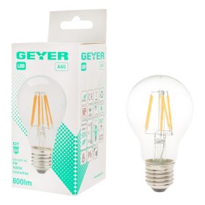 Geyer λαμπτήρας LED Κλασική Filament A60 6W E27 4000K LFAC276