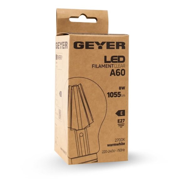 Geyer λαμπτήρας LED Κλασική Filament 8W E27 2700K LFAW278 - Image 3