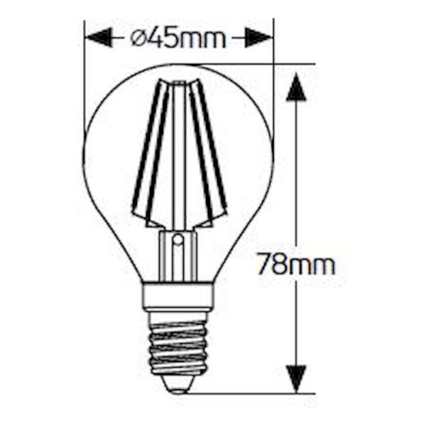 Geyer λαμπτήρας LED Σφαιρική Filament G45 4W E14 4000K LFGLC144 - Image 2