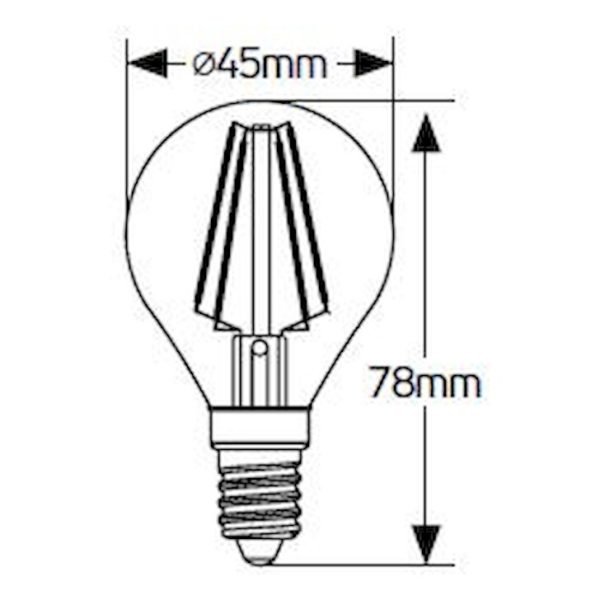 Geyer λαμπτήρας LED Σφαιρική Filament matt G45 4W E14 2700K LFGSW144 - Image 4