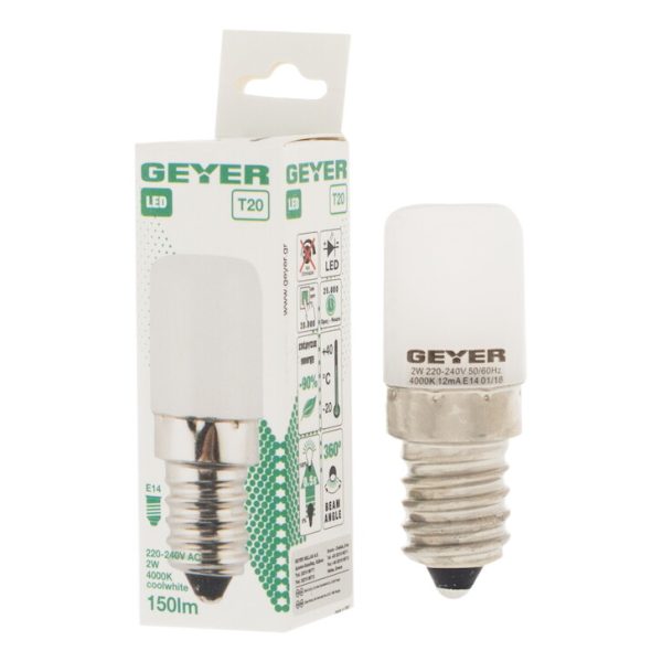 Geyer λαμπτήρας LED Pygmy T20 2W E14 4000K LFR2-C