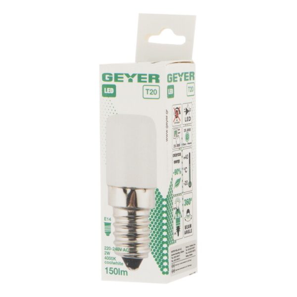 Geyer λαμπτήρας LED Pygmy T20 2W E14 4000K LFR2-C - Image 2