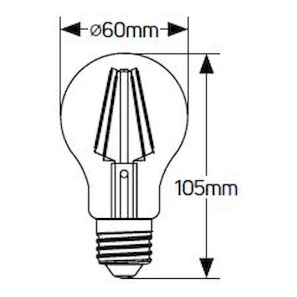 Geyer λαμπτήρας LED Κλασική Filament matt 6W E27 4000K LFSAC276 - Image 4