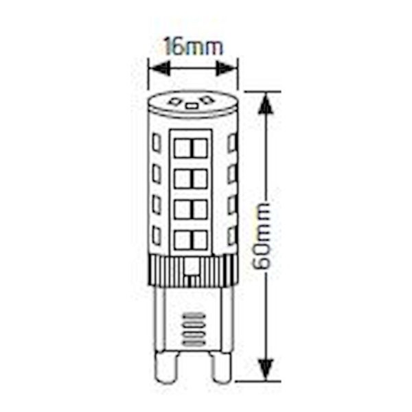 Geyer λαμπτήρας LED G9 3.5W 3000Κ LG93.5-PW - Image 2