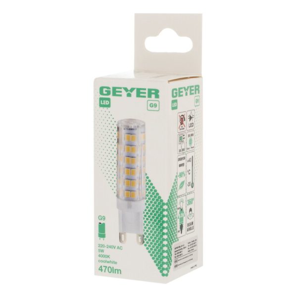 Geyer λαμπτήρας LED G9 4.8W 4000Κ LG95-PC - Image 2