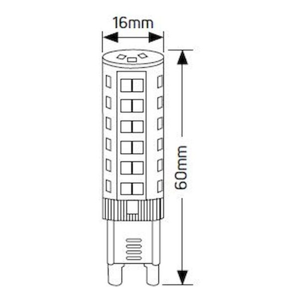 Geyer λαμπτήρας LED G9 4.8W 3000Κ LG95-PW - Image 2