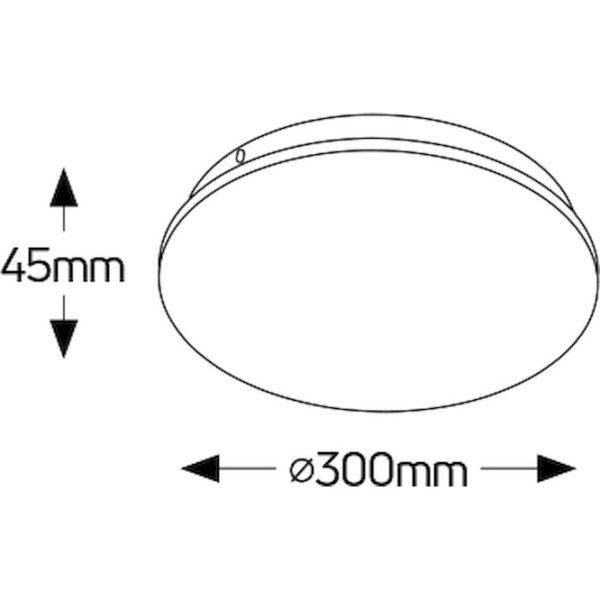 Geyer Γύψινη απλίκα LED 14W 3000K Φ300mm LGC300W - Image 2