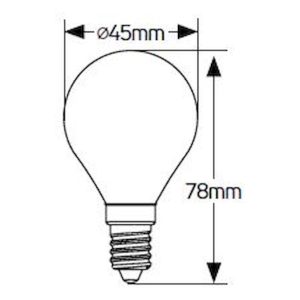 Λάμπα LED Σφαιρική G45 3W Ε14 3000K 250lm