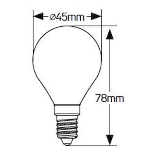 Geyer λαμπτήρας LED Σφαιρική 3W Ε14 3000K LGLWE143S - Image 3