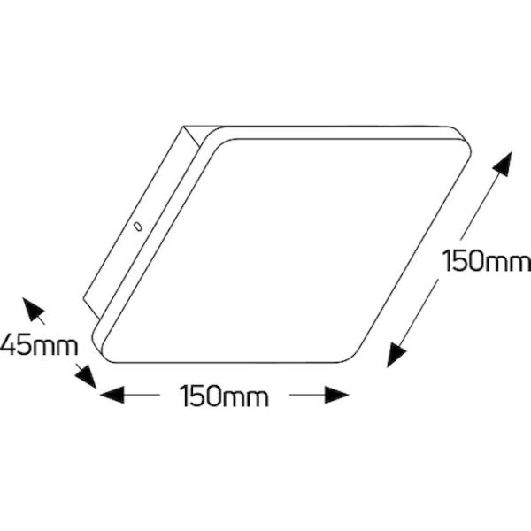 Geyer Γύψινη απλίκα LED 7W 3000K 150x50mm LGS150W - Image 2