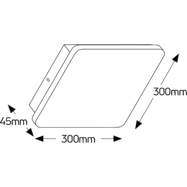 Geyer Γύψινη απλίκα LED 18W 3000K 300x300mm LGS300W - Image 3