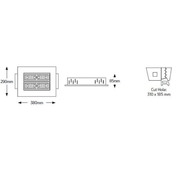 Geyer Φωτιστικό LED βενζινάδικου 100W 4000K IP65 LGSC100SR - Image 2