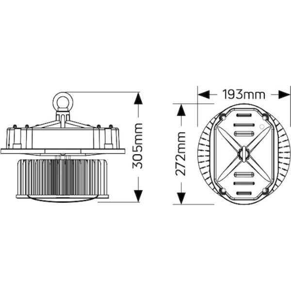 Geyer LED καμπάνα IP65 100W 5000K LHB100NS - Image 2