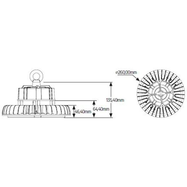 Geyer Καμπάνα LED Highbay Premium 150W 6500K 60° IP65 LHB150DSG60 - Image 3