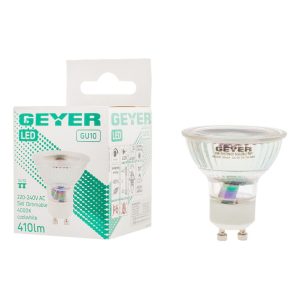 Geyer λαμπτήρας LED Glass 5W GU10 4000K 38° dim LHG5.38.40D
