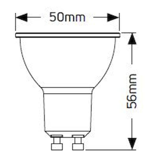 Geyer λαμπτήρας LED Glass 5W GU10 3000K 60° LHG5.60.30 - Image 2
