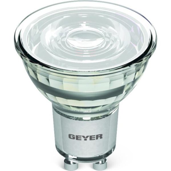 Geyer λαμπτήρας LED Glass 4.9W GU10 6500K LHG53665E