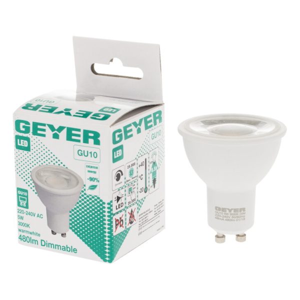 Geyer λαμπτήρας LED 5W GU10 3000K LHGW5.38 - Image 3