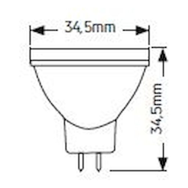 Geyer λαμπτήρας LED MR16 Glass 5.5W GU5.3 3000K 36° 12V LHM53630E - Image 3