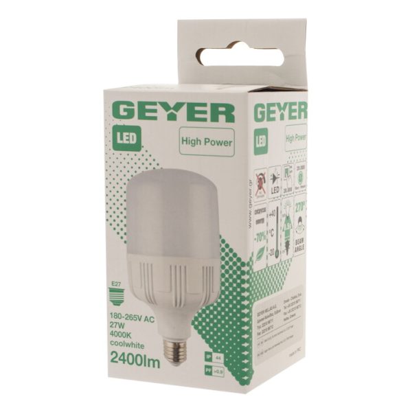 Geyer λαμπτήρας LED High Power Premium 27W E27 4000K IP44 LHPC2727 - Image 3
